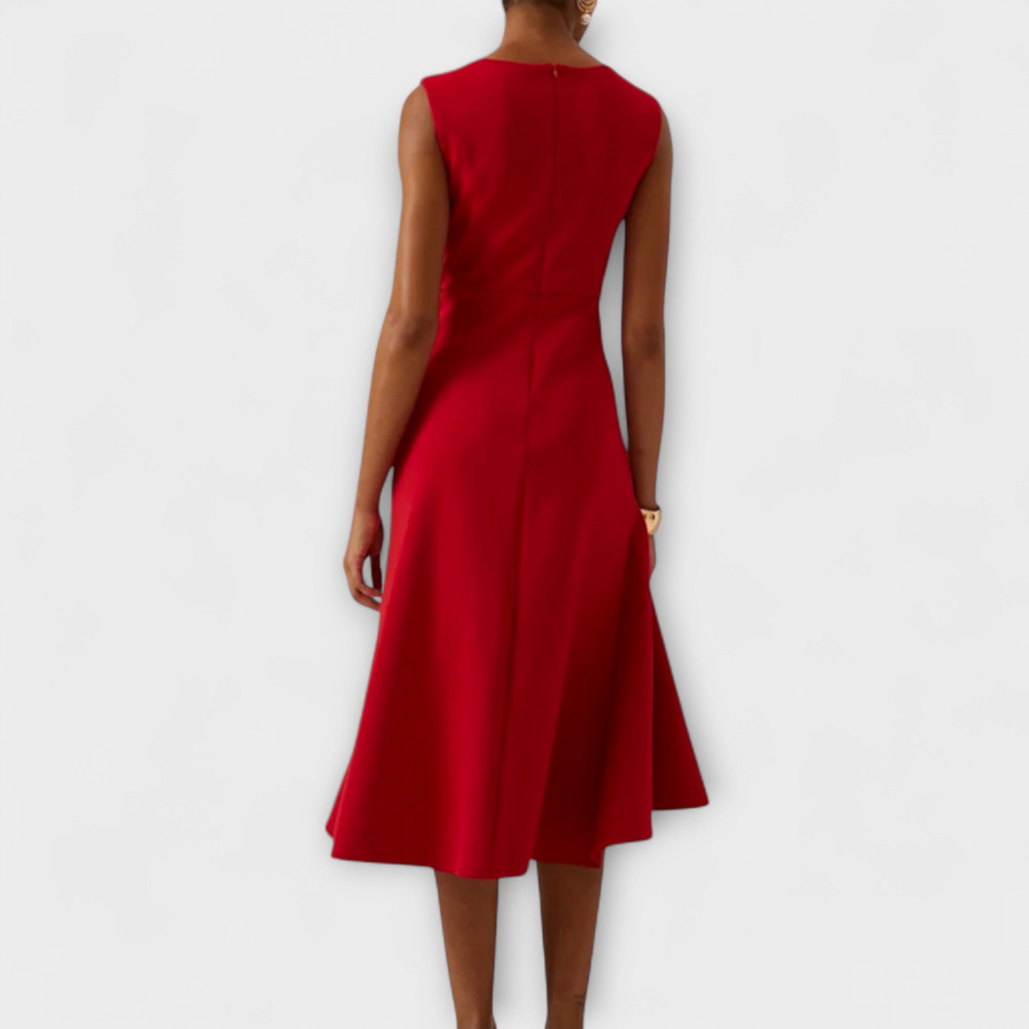 Grace | Draped Asymmetric Midi Dress