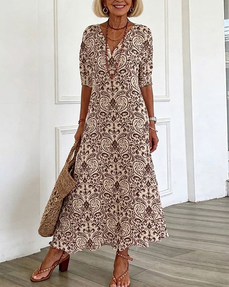 Elin | Vintage floral maxi dress