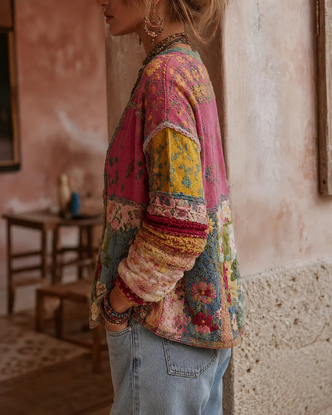 Fiora – Boho Knit Jacket