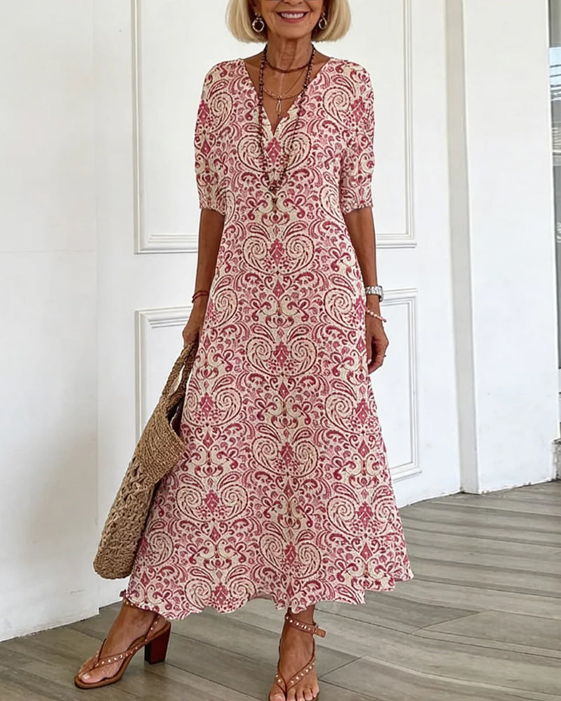 Elin | Vintage floral maxi dress