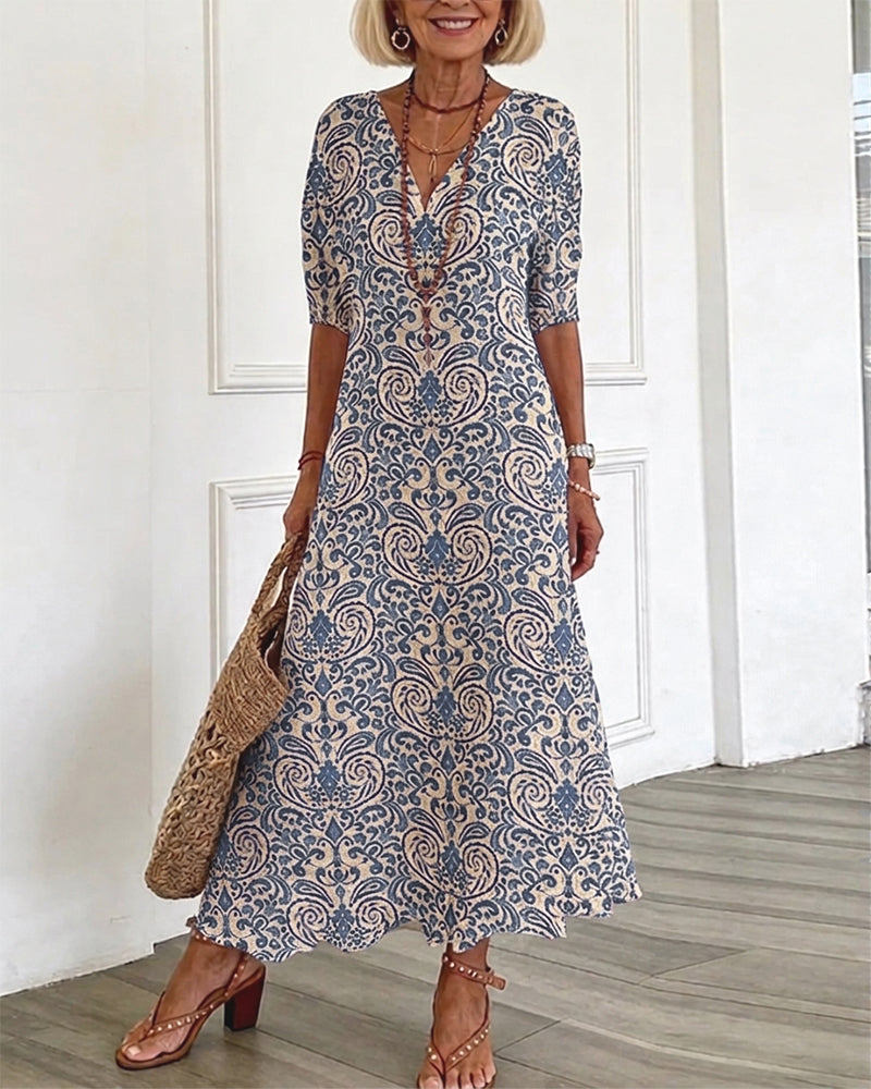 Elin | Vintage floral maxi dress