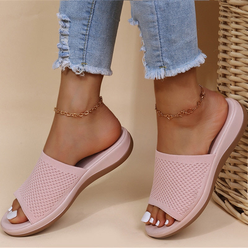 Mona | Breathable Orthopaedic Wedge Sliders